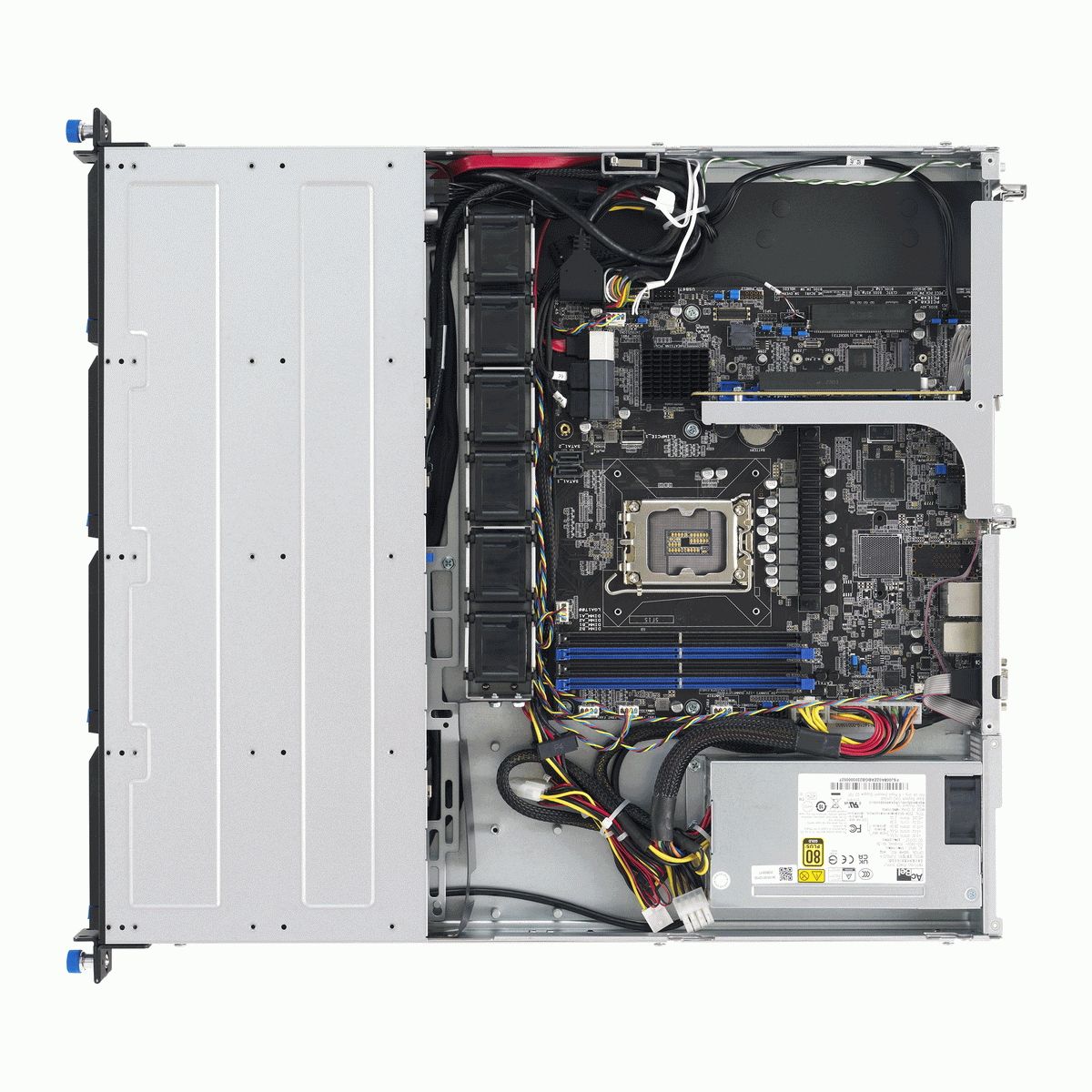 Сервер ASUS RS300-E12-PS4 1U, 1x Socket LGA1700  E-2400, 4 x DDR5 UDIMM ECC, 4 x 3.5" (SATA/SAS/NVM