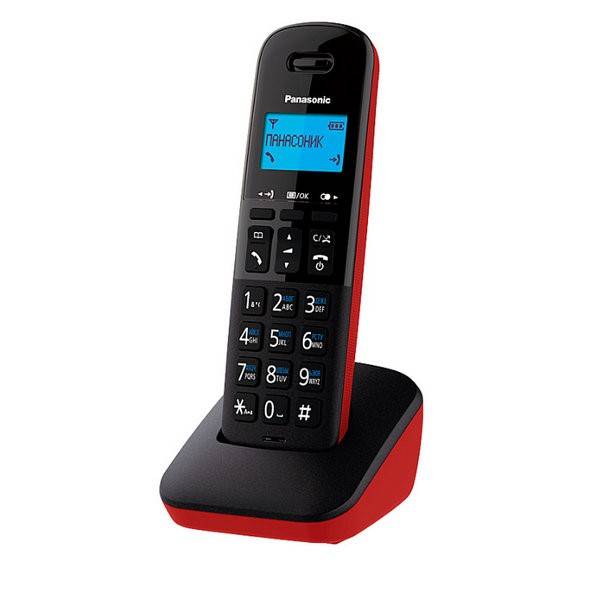 Р/Телефон Dect Panasonic KX-TGB610RUR красный/черный АОН