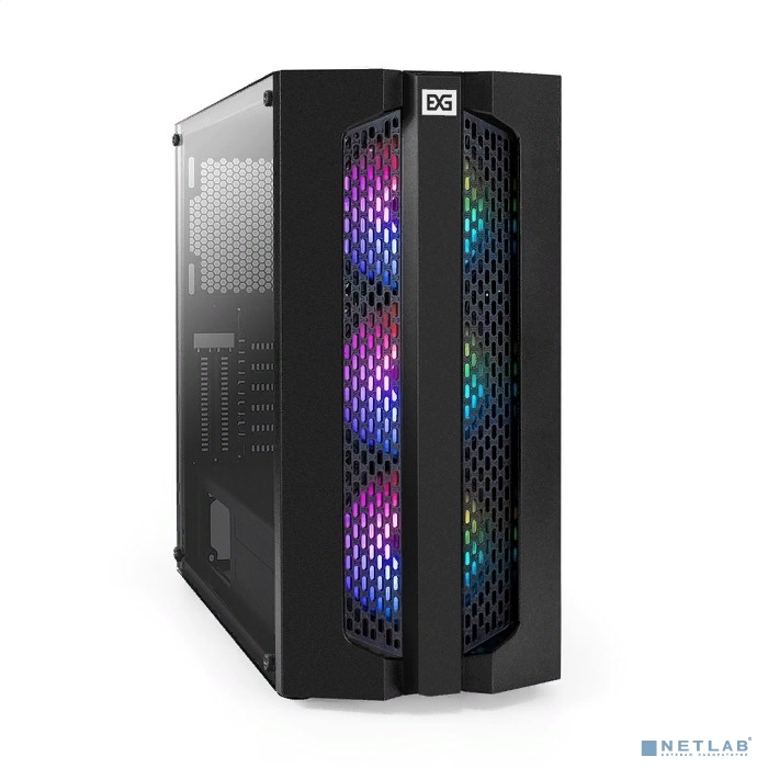 Exegate EX294966RUS Корпус Miditower ExeGate EVO-9205 (ATX, без БП, с окном, 1*USB+1*USB3.0, аудио, 