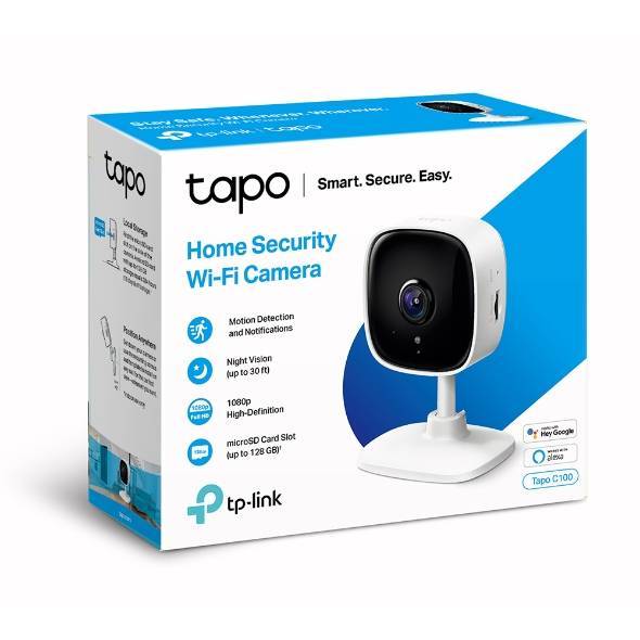 Камера видеонаблюдения IP TP-Link Tapo C100 Wi-Fi 3.3-3.3мм цв. корп.:белый/черный