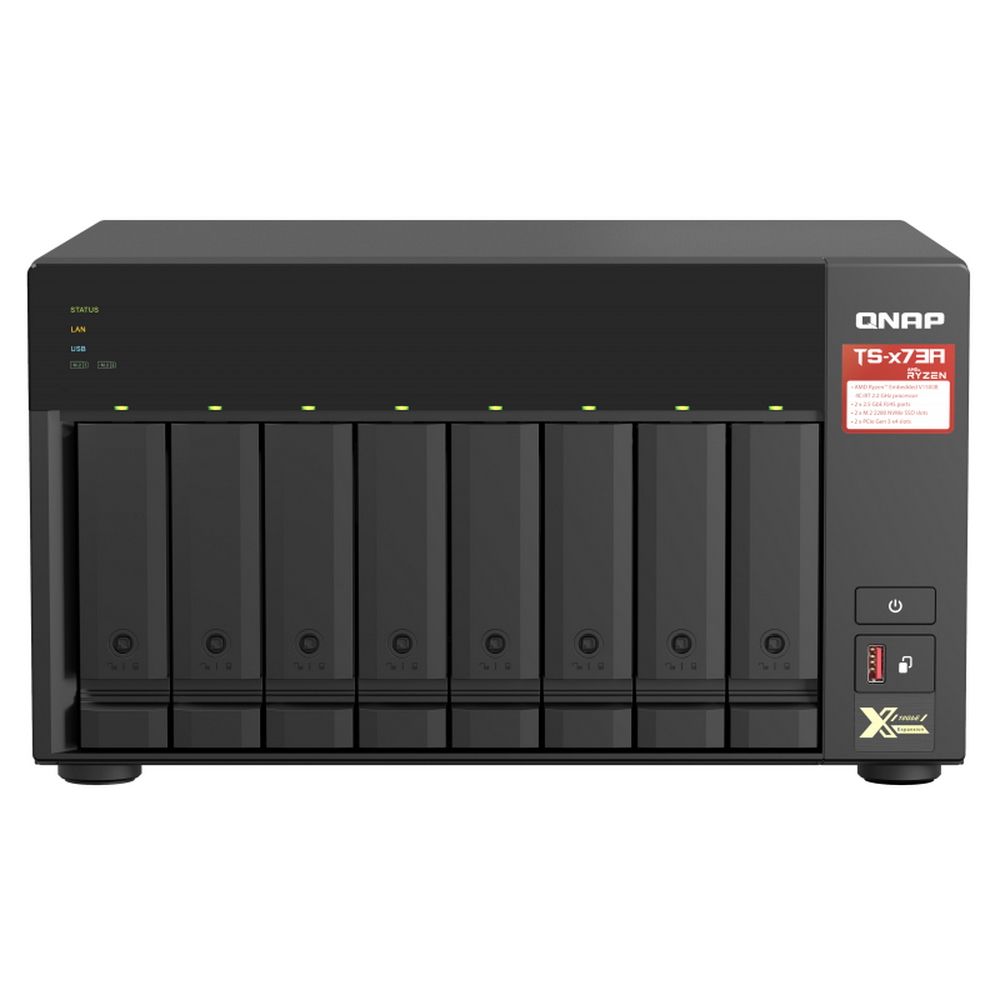 Сетевое хранилище NAS Qnap TS-873A-8G 8-bay настольный Ryzen V1500B