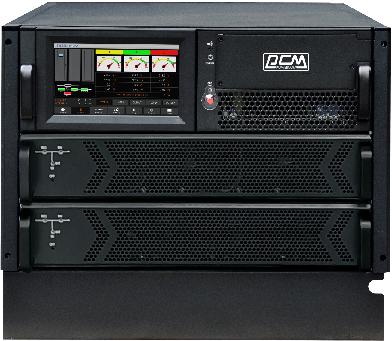 Источник бесперебойного питания Powercom Vanguard-II-33 VGD-II-30R33 (Empty modular cabinet) 30000Вт