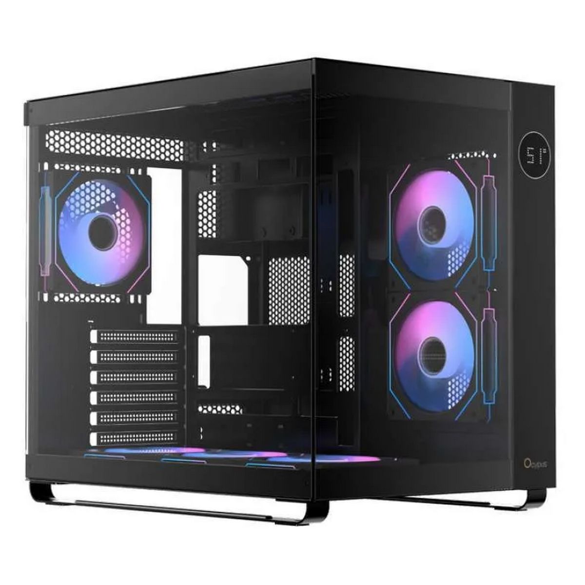 Корпус Case Ocypus Iota C70 BK ARGB ATX win / black / 6 ARGB fans / no PSU / Tempered Glass