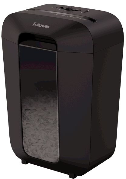 Шредер Fellowes PowerShred LX70 черный (секр.P-4) фрагменты 11лист. 18лтр. скрепки скобы пл.карты