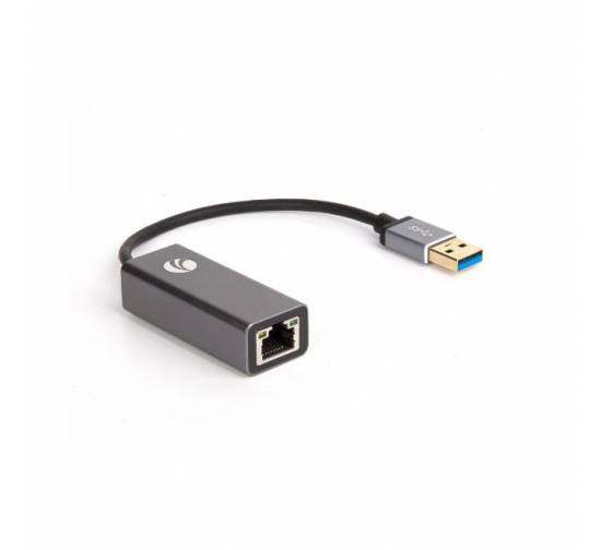 Кабель-переходник USB 3.0 (Am) --> LAN RJ-45 Ethernet 1000 Mbps, Aluminum Shell, VCOM <DU312M>