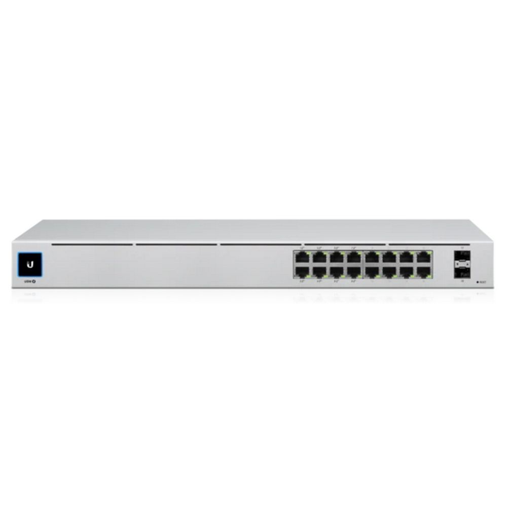 Коммутатор Ubiquiti UniFi Switch 16 PoE |USW-16-POE| Ubiquiti PoE-коммутатор в стойку, 16х 1G RJ45, 