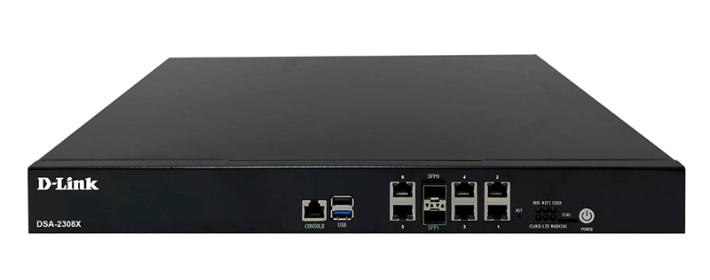 Маршрутизатор сервисный D-Link DSA-2308X/A1A с 8 настраиваемыми портами (6x10/100/1000Base-T, 2x10GB