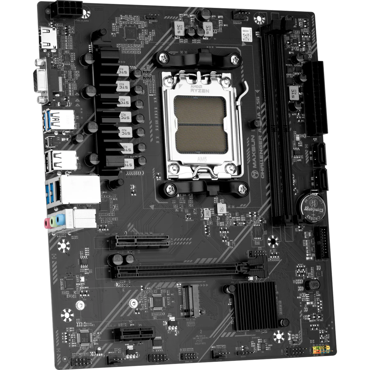 Материнская плата Maxsun MS-Challenger A620A 2.5G A620, AM5, 2DDR5, 1PCIEx16, 1PCIEx4, 1PCIEx1, 1M.2