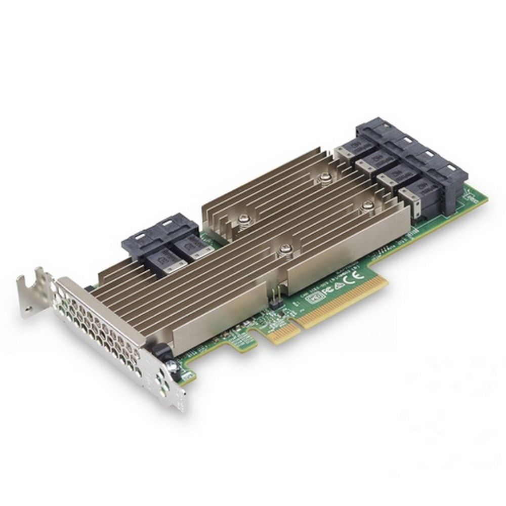 HBA-адаптер Broadcom 9305-24i SGL (05-25699-00 / 03-25699-02007) PCIe 3.0 x8 LP, SAS/SATA 12G HBA, 2