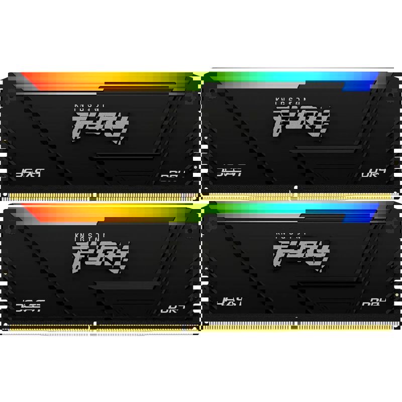 Память DDR4 2x32GB 3200MHz Kingston KF432C16BB2AK2/64 Fury Beast RGB RTL Gaming PC4-25600 CL16 DIMM 