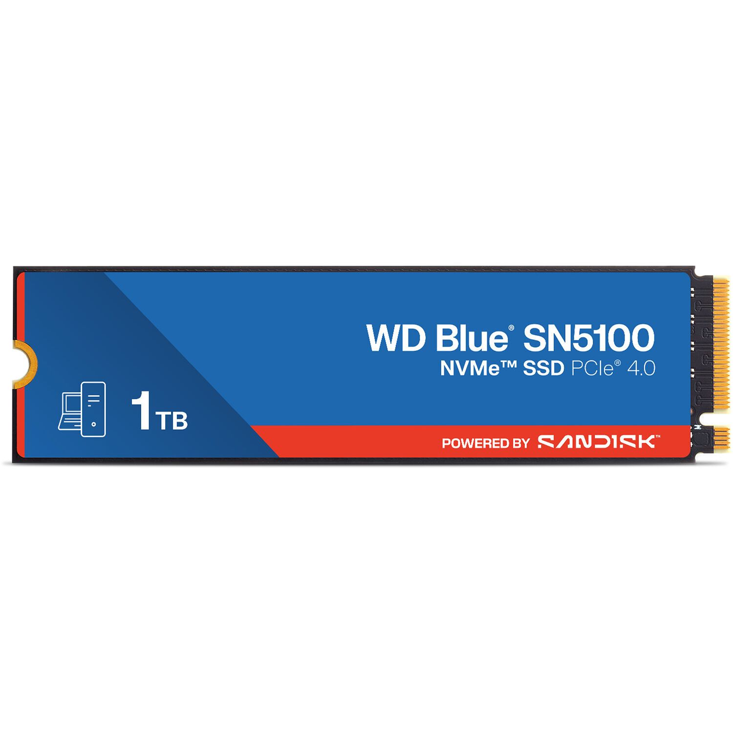 Твердотельный накопитель Western Digital Blue SN5100 SSD M2.2280 PCIe 4.0 1Tb, 7100MBs/6700MBs, TBW 