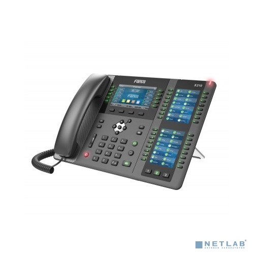 Fanvil X210 20 линии SIP, HD аудио,имеет цветной дисплей 4.3 дюймов 480x272, 3 ЖК дисплея, имеет 2 п