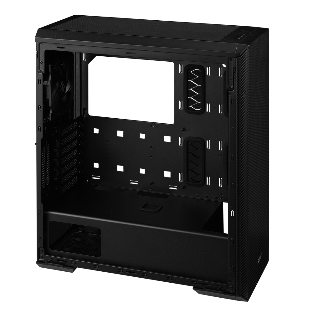 Корпус XPG DEFENDER BLACK [DEFENDER-BKCWW] (Midi-Tower, черный, TG, 120mm fan*3)