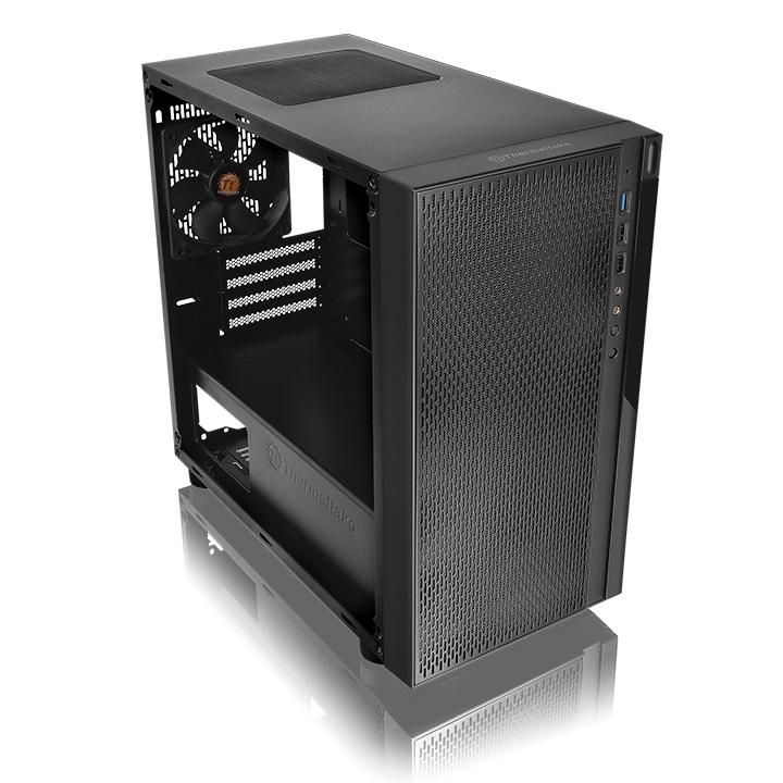Корпус Thermaltake «Versa H18 CA-1J4-00S1WN-00 Black/Win/SPCC (871281) (CPU 155mm, VGA 350mm, Int. 3