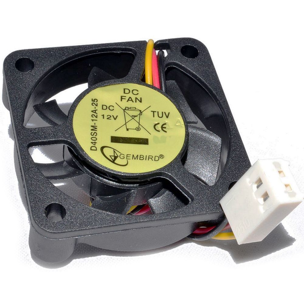 Gembird Вентилятор 40x40x10, шнур 25см, 3pin [D40SM-12A-25]
