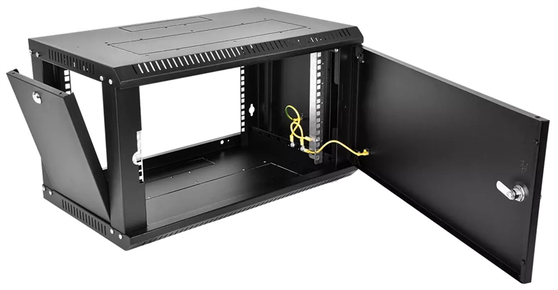 шкаф ЦМО Шкаф телекоммуникационный настенный разборный ЭКОНОМ 9U (600  350) дверь металл, цвет черны