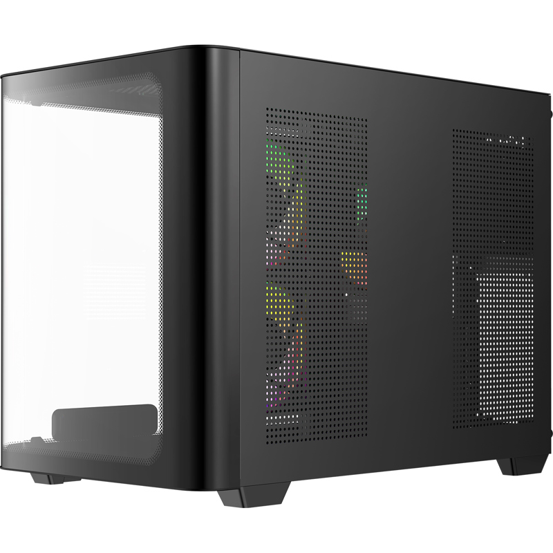 Корпус Ocypus Iota C50 Curve BK ARGB, Mini-Tower, TG, 3x120mm ARGB, 2xUSB-A 3.0 + 1xUSB-C, mATX, mIT