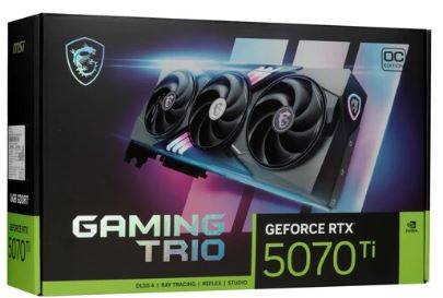 Видеокарта MSI PCI-E 5.0 RTX 5070 TI 16G GAMING TRIO OC NVIDIA GeForce RTX 5070TI 16Gb 256bit GDDR7 