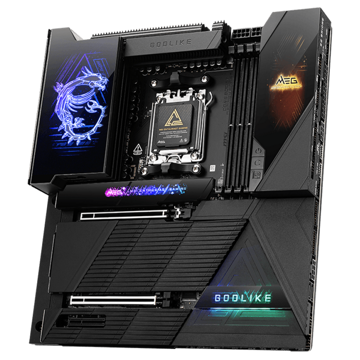 Материнская плата MSI MEG X870E GODLIKE X870E, AM5, 4*DDR5, 2*PCIEx16, 1*PCIEx4, 7*M.2, 7*TypeC, 8*U