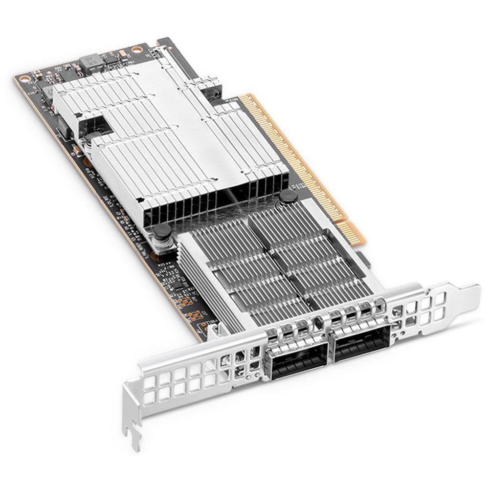 Сетевая карта Infiniband NVIDIA ConnectX-7 HHHL Adapter Card, 200GbE (default mode) / NDR200 IB, Dua