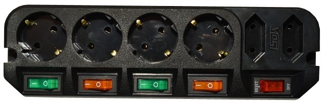 Сетевой фильтр Most ARG 3м (6 розеток) черный (коробка)