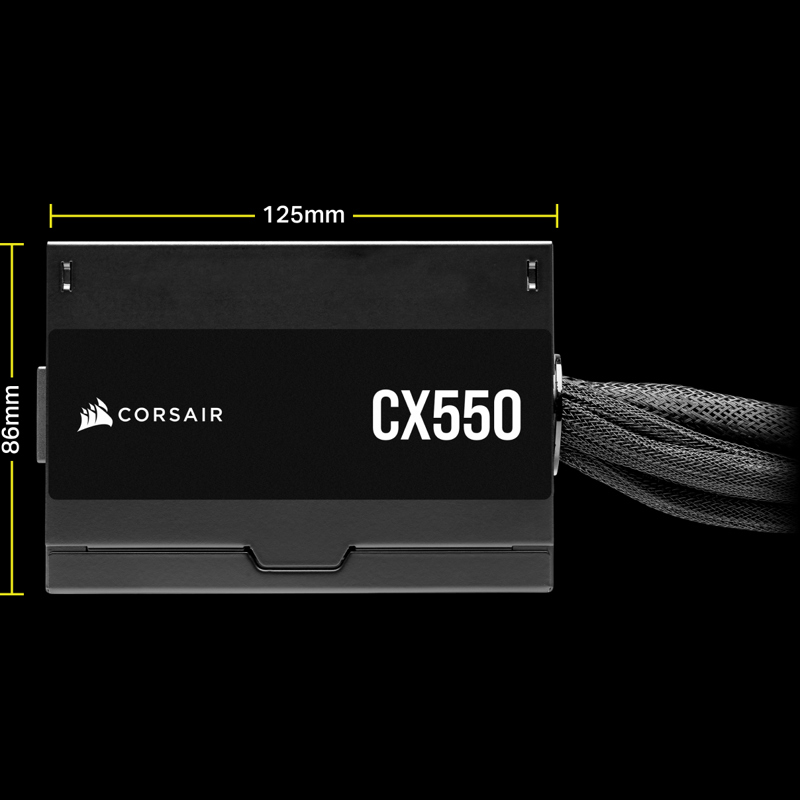 Блоки питания Corsair CX550, Model RPS0127, 550W 80+ Bronze (ATX, 2.31, Non-modular, 1x24(20+4)pin, 