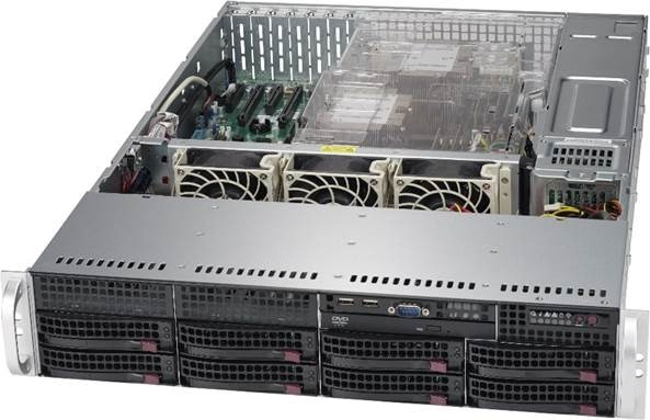 Корпус SuperMicro  CSE-825TQC-R1K03LPB Black 2U SC825TQС LP W/Redundant 1000W  (269303)