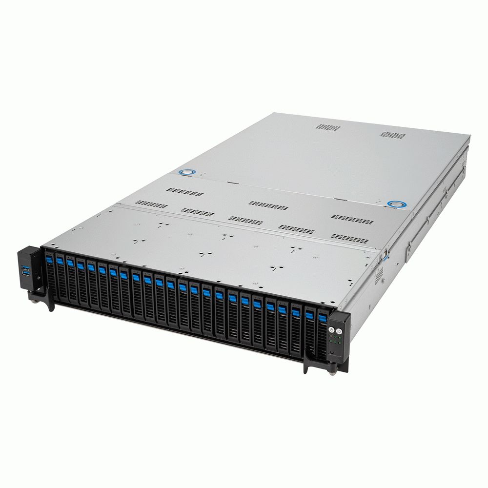 Сервер ASUS RS720A-E12-RS24U /GPU, 2xSP5(LGA 6096/ up to 400W),24xDDR5 RDIMM(up to 6TB),24xNVMe/SATA