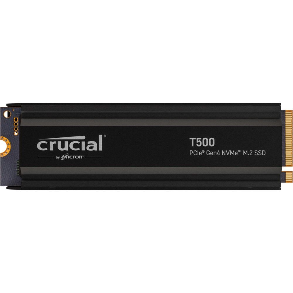 Твердотельный накопитель SSD Crucial T500 1TB PCIe Gen4 NVMe M.2 SSD with heatsink CT1000T500SSD5