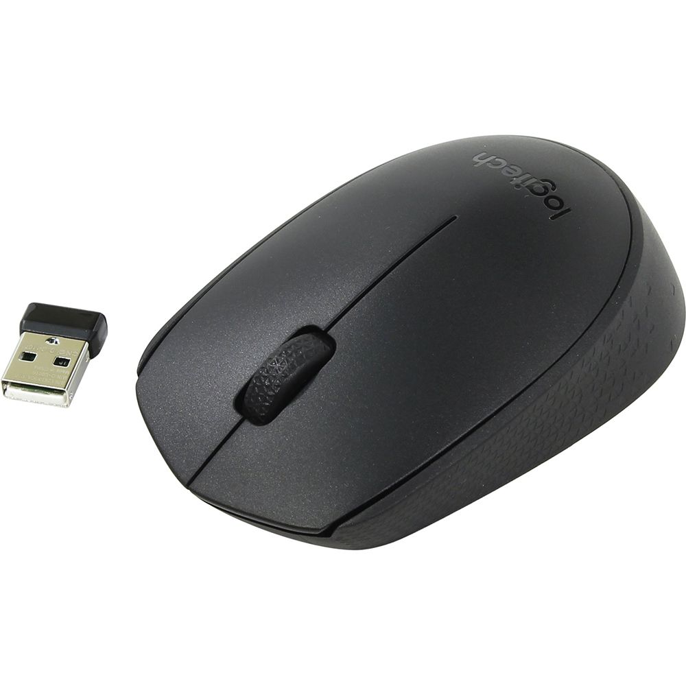 Мышь беспроводная Logitech B170 Black |910-004798| черная, оптическая, 1000dpi, 2.4 GHz/USB-ресивер,