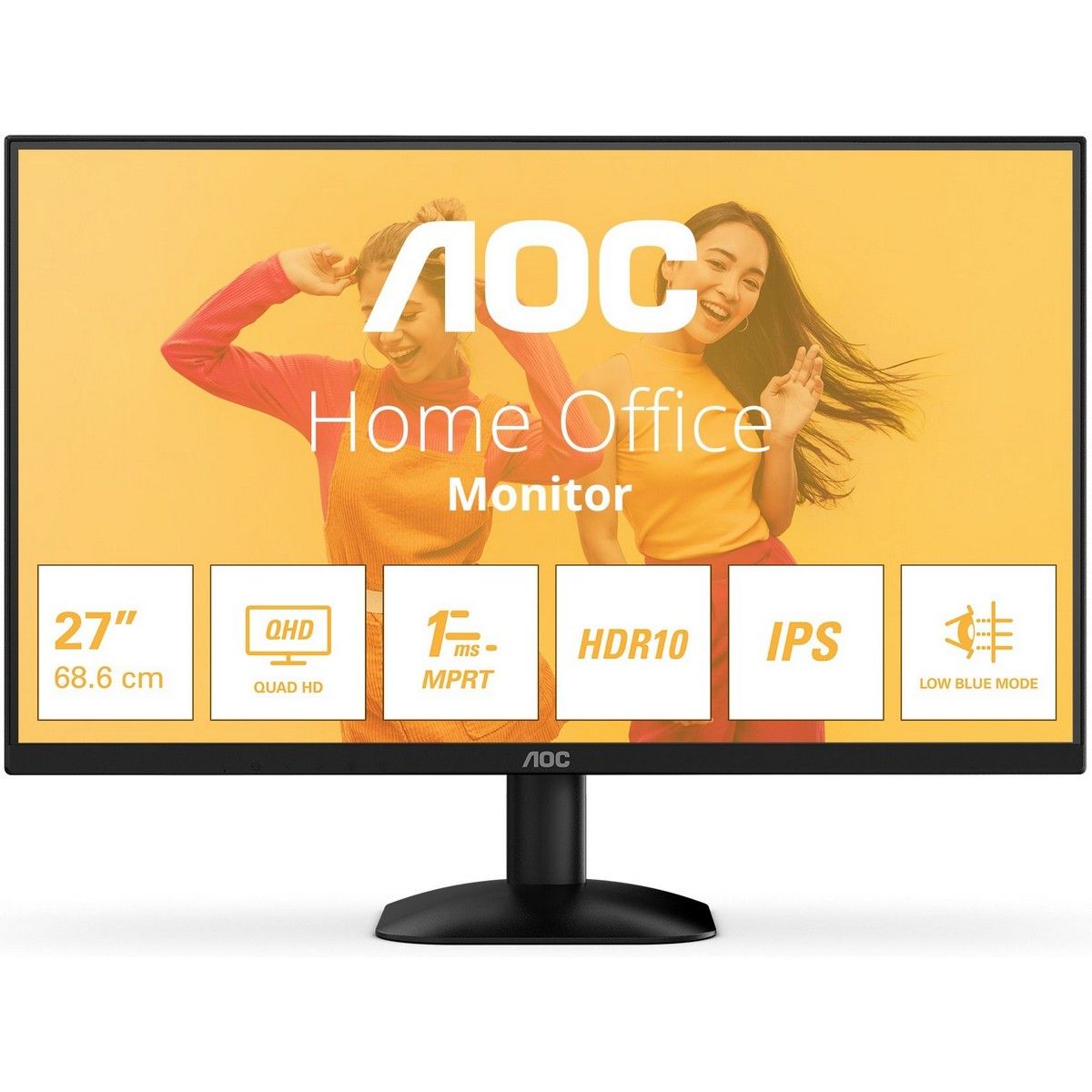 Монитор AOC 27" Q27B35E черный IPS LED 1ms 16:9 HDMI матовая HAS 1500:1 350cd 178гр/178гр 2560x1440 