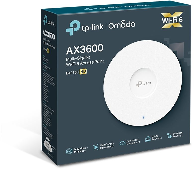 Точка доступа TP-Link EAP660 HD AX3600 100/1000/2500BASE-T белый