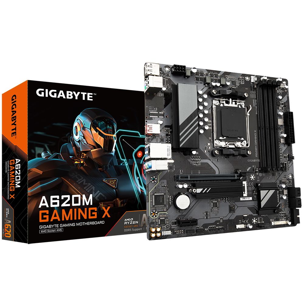 Материнская плата Gigabyte A620M GAMING X Socket AM5 AMD A620 4xDDR5 mATX AC`97 8ch(7.1) GbLAN RAID+