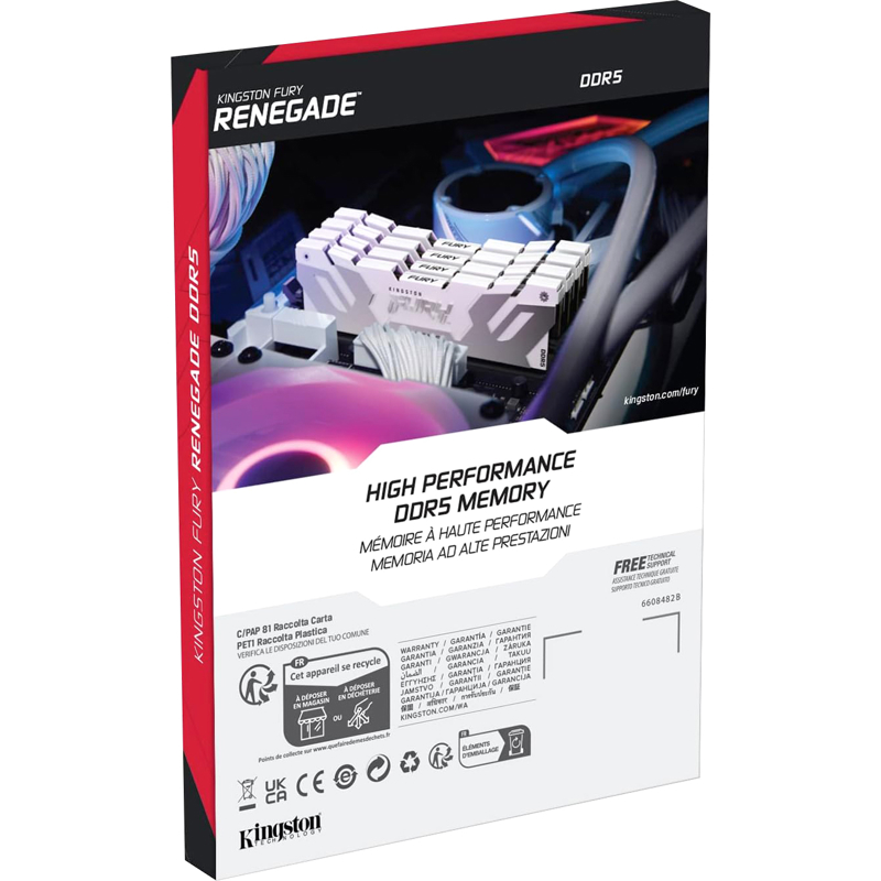 Память DDR5 2x16GB 7200MHz Kingston KF572C38RWK2-32 Fury Renegade RTL Gaming PC5-57600 CL38 DIMM 288