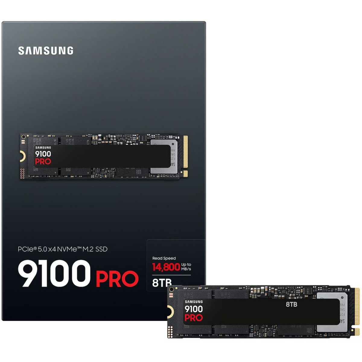 Твердотелльный накопитель SSD M.2 (PCI-E NVMe 2.0 Gen 5.0 x4) 8Tb Samsung 9100 PRO MZ-VAP8T0BW