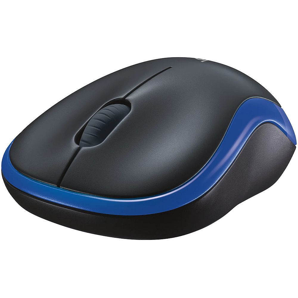 Мышь Logitech M185 черный/синий оптическая 1000dpi беспров. USB для ноутбука 2but (910-002632)