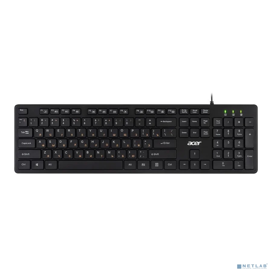 Клавиатура Acer OKW122 черный USB Multimedia (ZL.KBDEE.00C)
