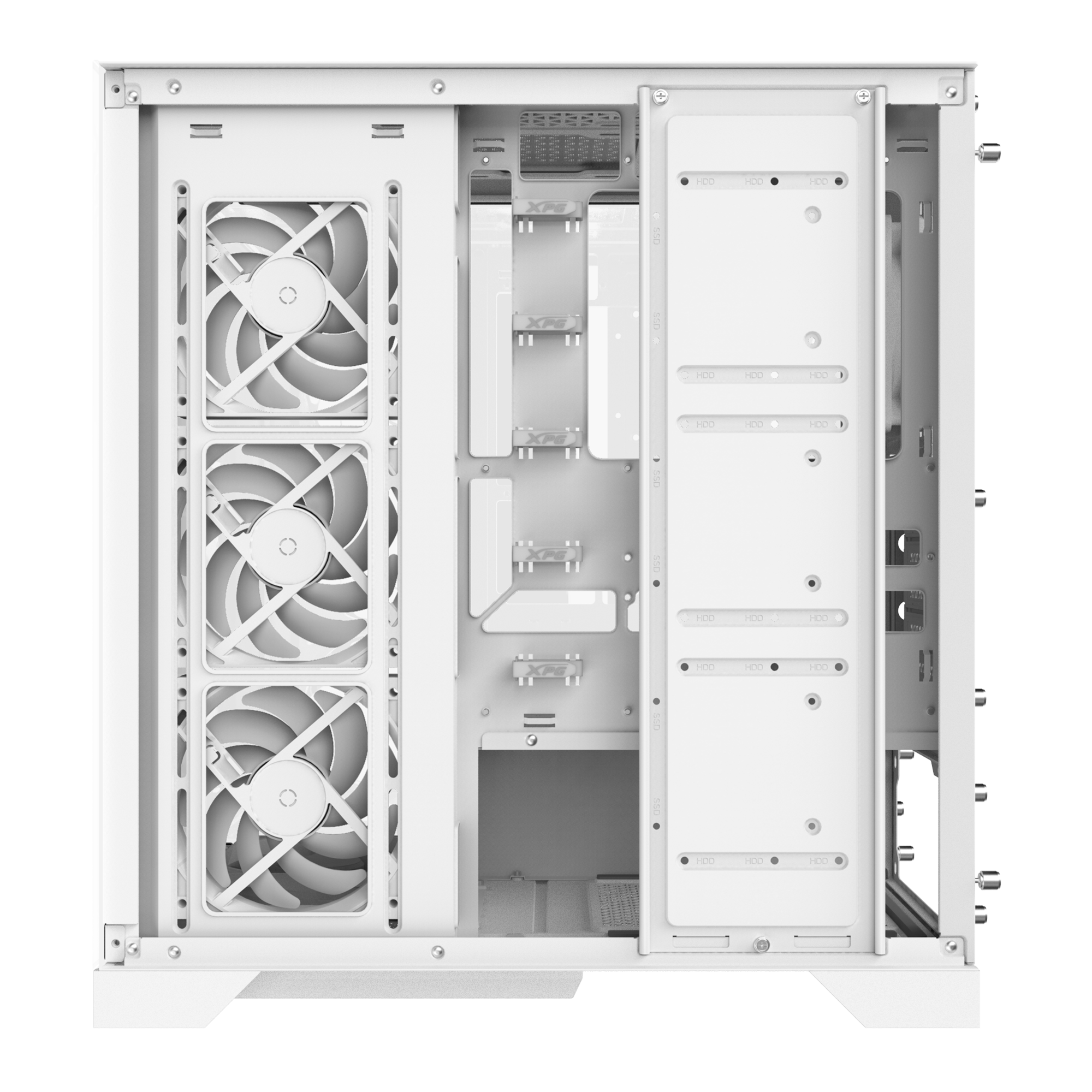 Корпус XPG INVADER X WHITE (INVADERXMT-WHCWW) Mid-Tower Gaming ATX PC Case with Panoramic View, Temp