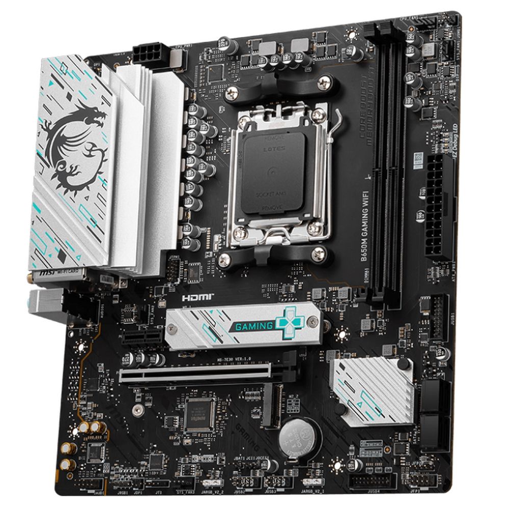 Материнская плата MSI B650M GAMING WIFI Socket AM5 AMD B650 2xDDR5 mATX AC`97 8ch(7.1) 2.5Gg RAID+VG