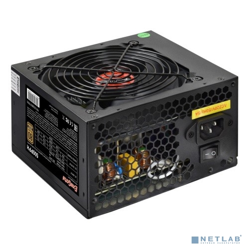 Exegate EX280577RUS-OEM Блок питания 500W Exegate 500PPH-OEM, 80+Bronze, ATX, black, APFC, 12cm, 24p