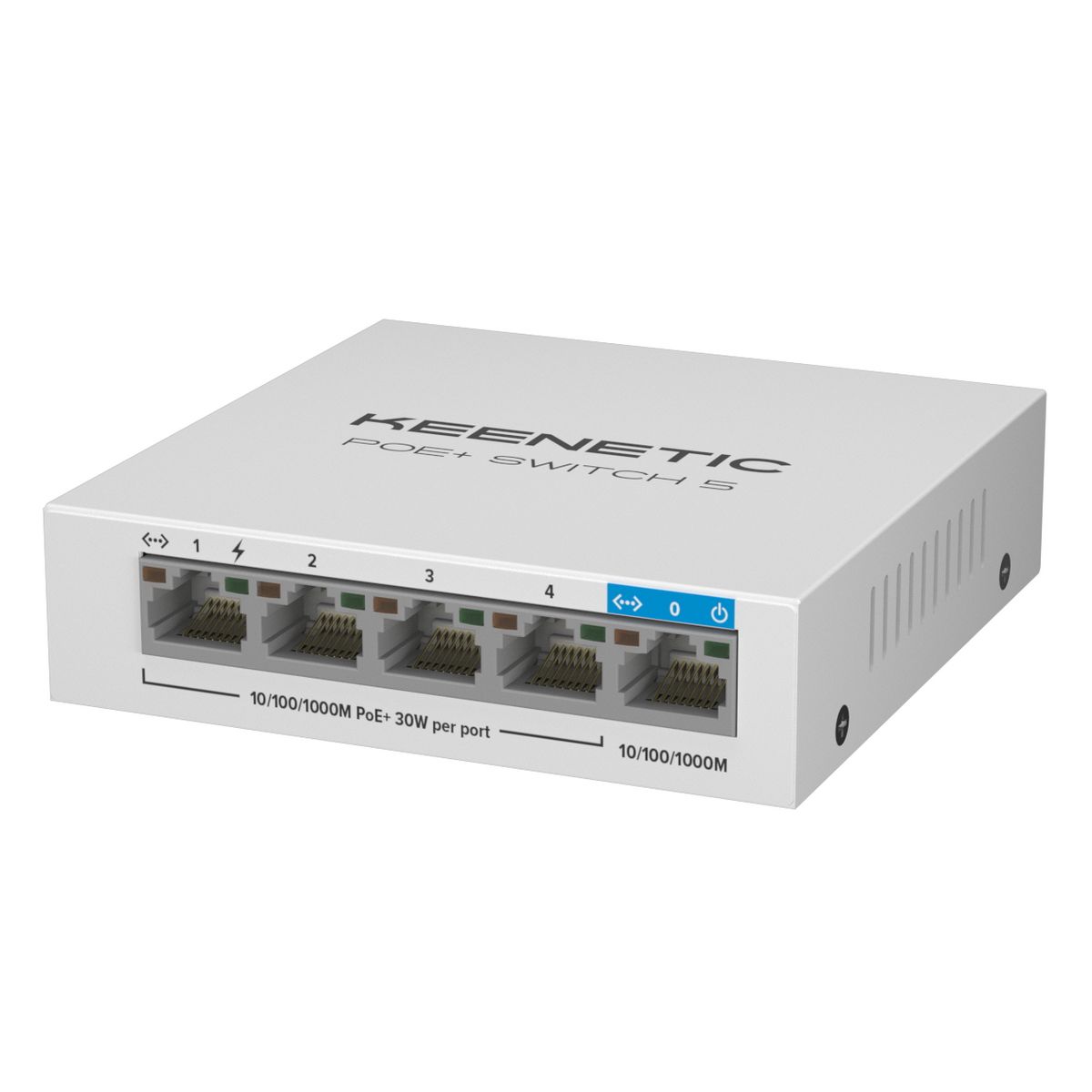 Коммутатор Keenetic KN-4610 (L2) 5x1Гбит/с 4PoE+ 60W неуправляемый