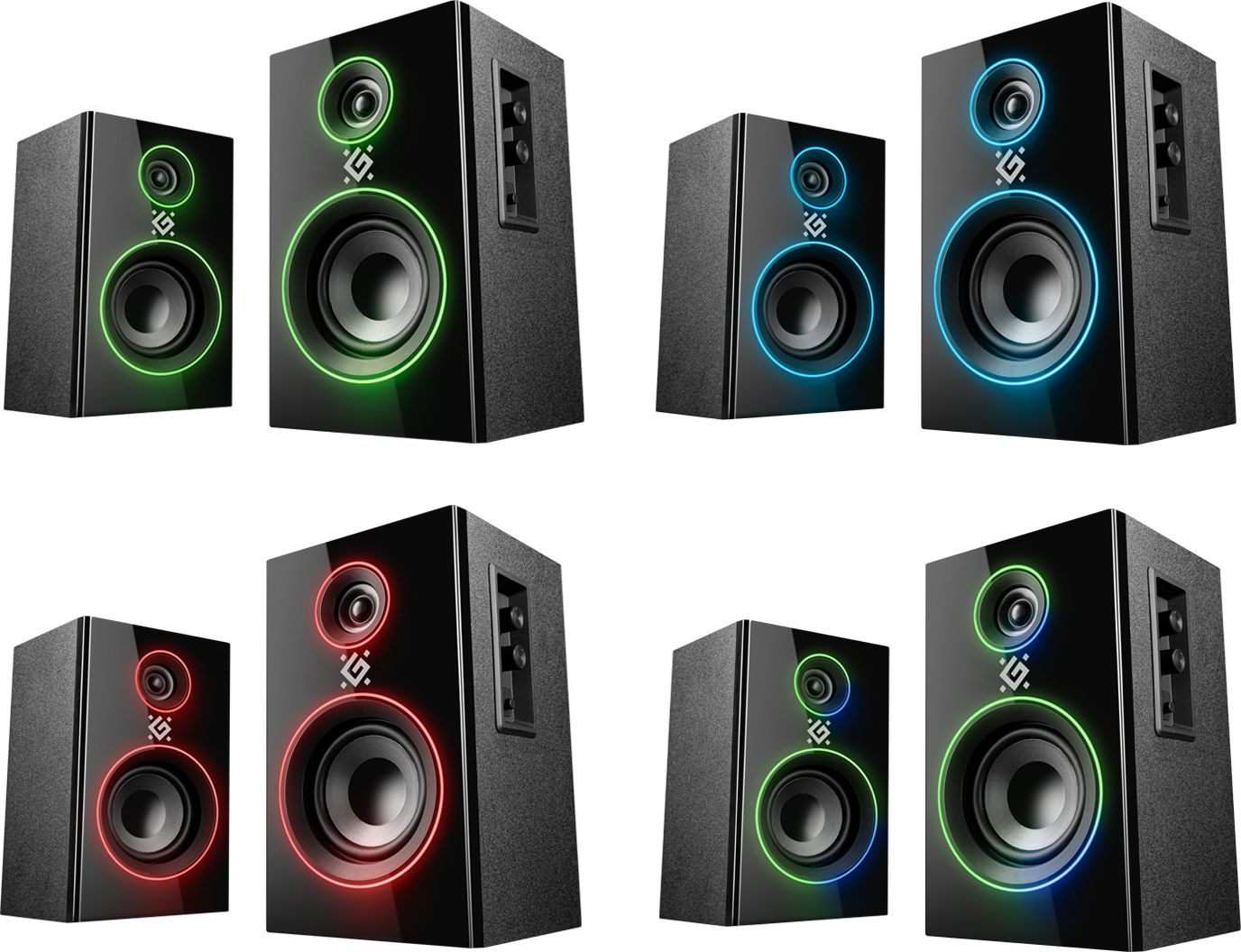 Колонки Defender Solar 20 2.0 черный 20Вт BT беспроводные BT