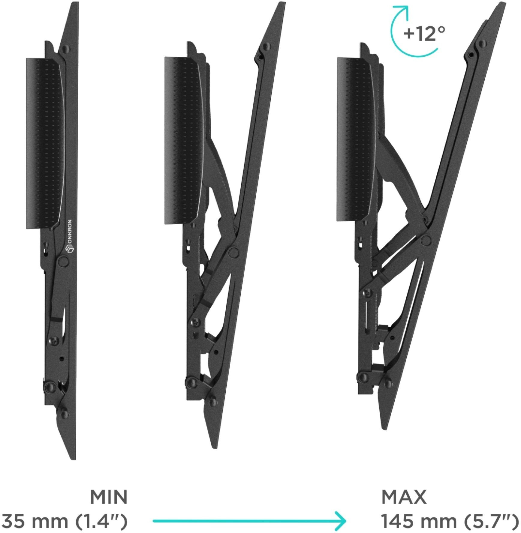 Кронштейн для телевизора Onkron TM5 черный 32"-70" макс.68кг настенный наклон