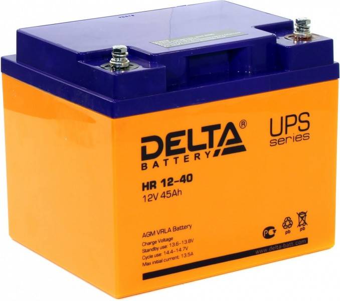 Аккумуляторная батарея DELTA BATTERY HR 12-40