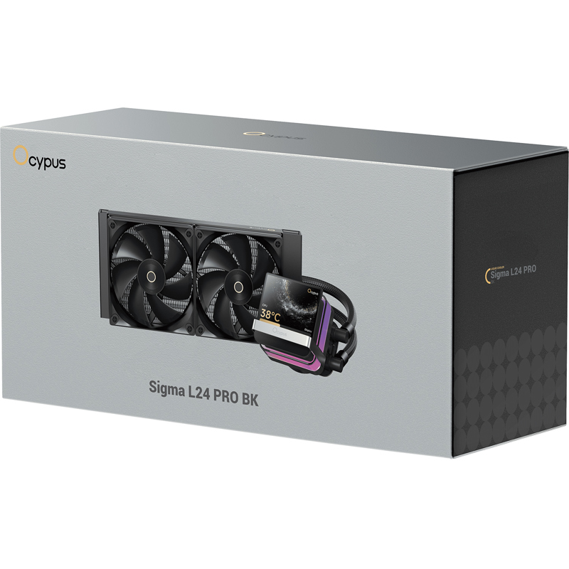 Система жидкостного охлаждения Ocypus Sigma L24 PRO BK (290W, 240mm, LED, Black, ARGB/ Fans: 2x120mm