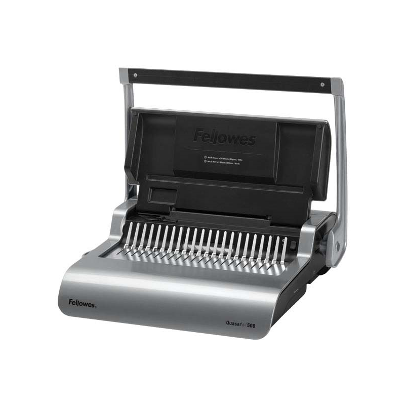 Fellowes® Переплетчик QUASAR+ на пластиковую пружину, сшивает до 500 лст., перфорирует 25 лст.