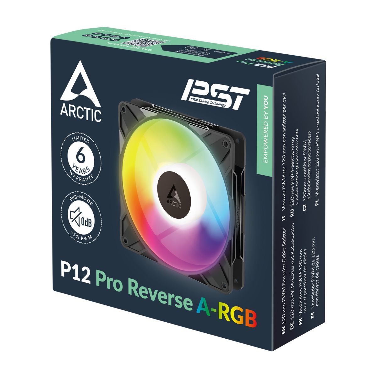 Вентилятор корпусной ARCTIC P12 Pro Reverse A-RGB - retail (ACFAN00322A)