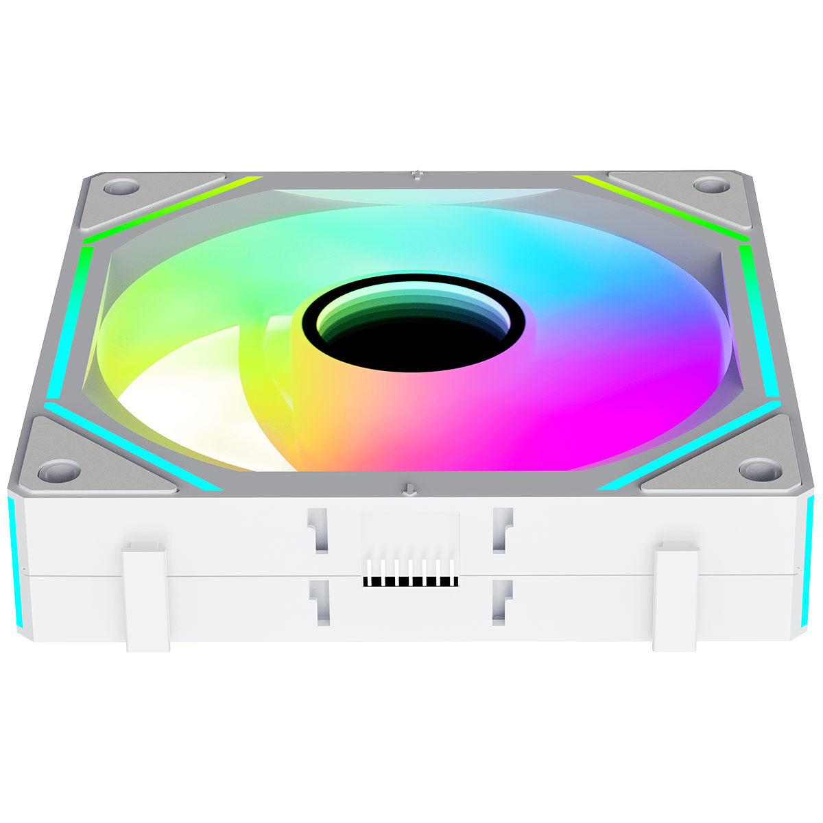 Вентилятор для корпуса Ocypus Gamma F12 UNI WH ARGB 3 IN 1, 3x120x120x25mm, 4-PIN PWM, 800-1800 RPM,