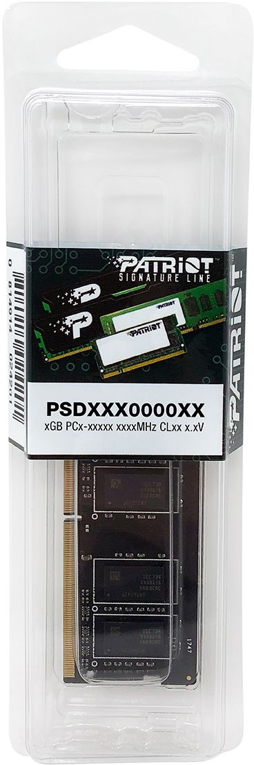 Память DDR4 16Gb 3200MHz Patriot PSD416G320081S Signature RTL PC4-25600 CL22 SO-DIMM 260-pin 1.2В si