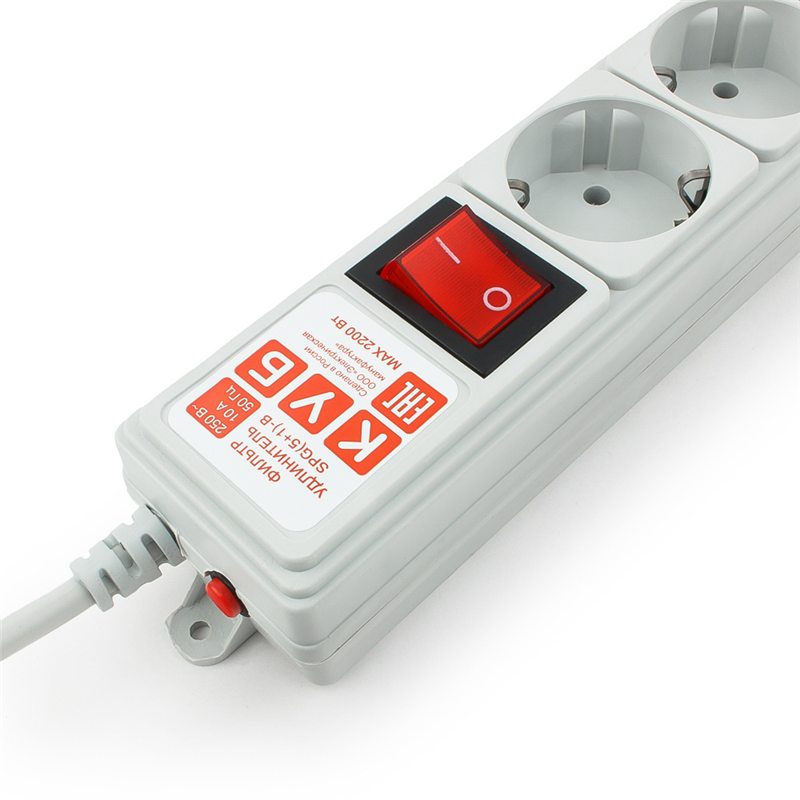 Сетевой фильтр Powercube SPG(5+1)-B-6 1.9м (6 розеток) серый (коробка)